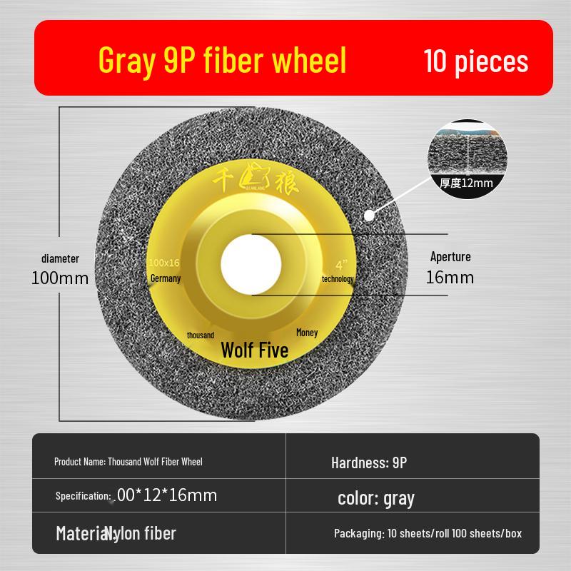 Schleifscheibe für Winkelschleifer - Faser, Edelstahl, Metall & Holz Rostentfernung, Nylon-Schleifscheibe