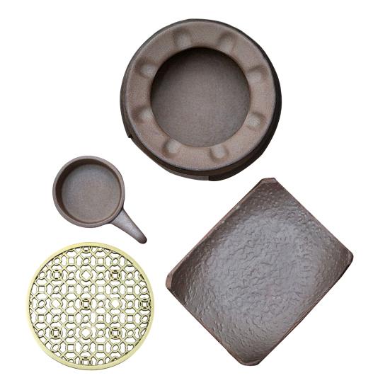 Keramischer Teewärmer Aromatherapie Kerzendiffusor zum Erwärmen von Teekannen Heim Büro Meditationsdekor Retro-Stil Atmosphärenverstärker