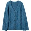 Sancai Women's V-Neck Loose Knit Cardigan