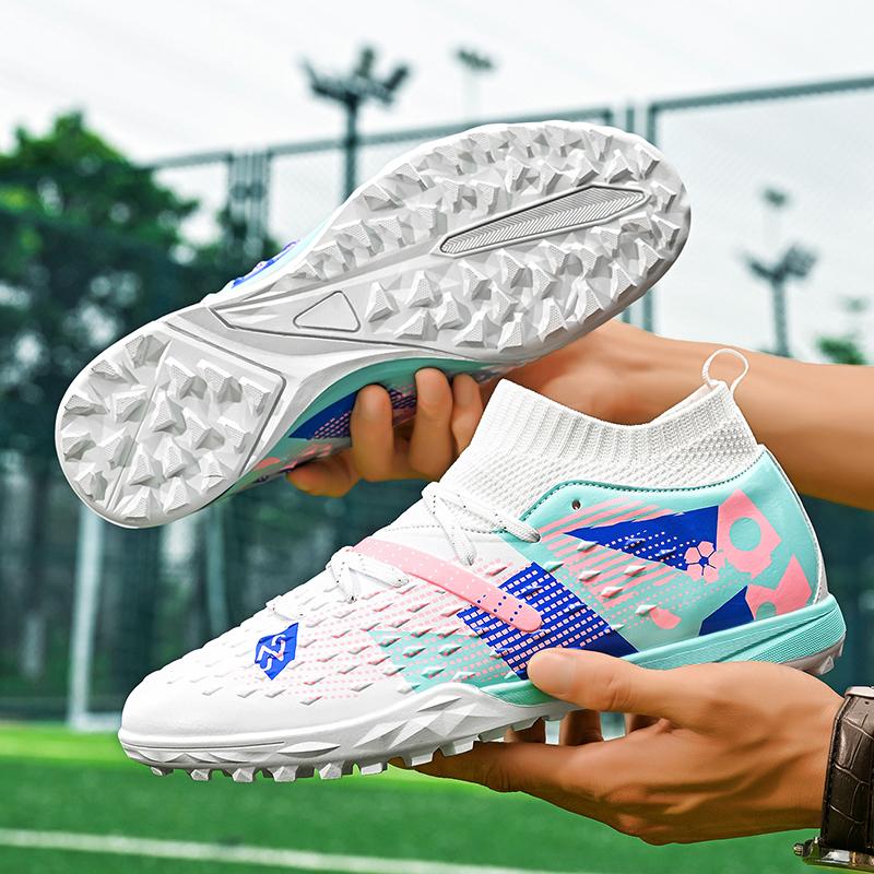 Purple Football Shoes for Men And Women Professional Soccer Cleats Training Shoes for Outdoor Artificial Grass