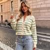 Women's Stripe Knit Cardigan for Casual Everyday Wear