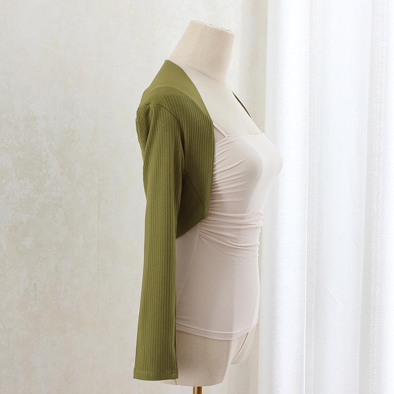 Women's Snowfall Style Cardigan: Lightweight Spring & Autumn Shawl, Cropped Air-Conditioned Jacket, Ballet Dance Camisole.