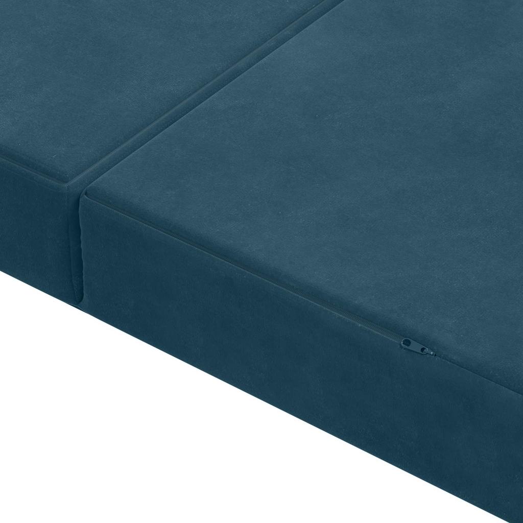 Folding Sofa Bed 180 x 67 x 45 cm Blue