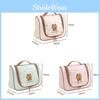 Portable Hanging Toiletry Bag With Embroidery For Travel And Makeup Storage