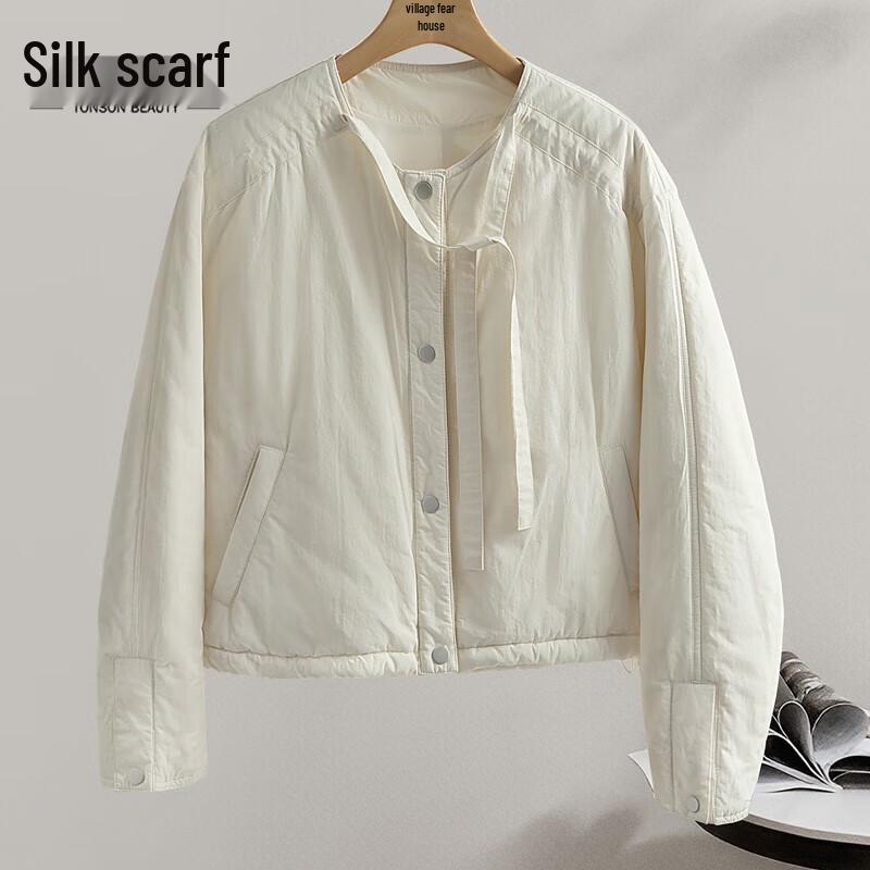 

Женская хлопковая куртка свободного кроя на пуговицах L