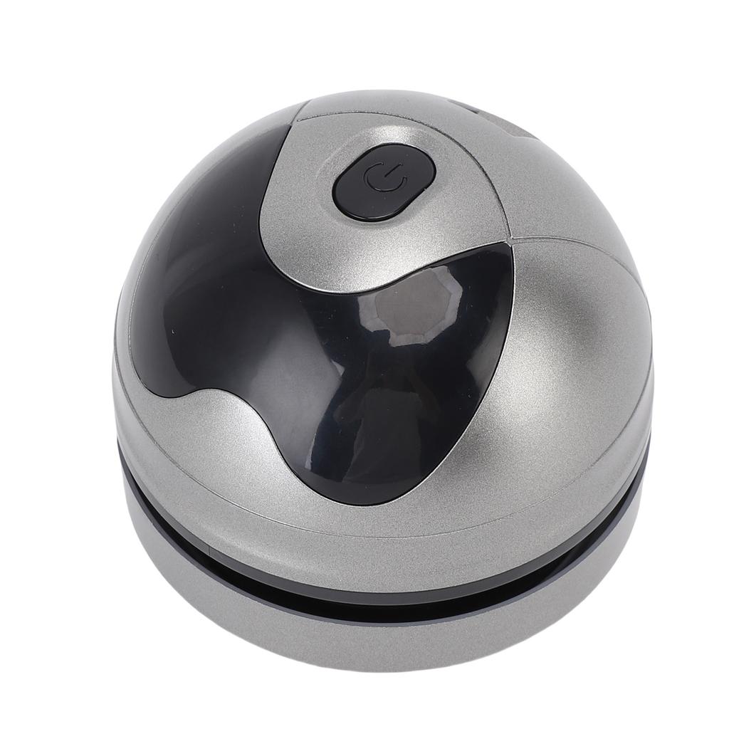 Desktop Vacuum Cleaner Grey Powerful Compact USB Rechargeable Low Noise Table Dust Crumb Sweeper for Pet Hairs Debris