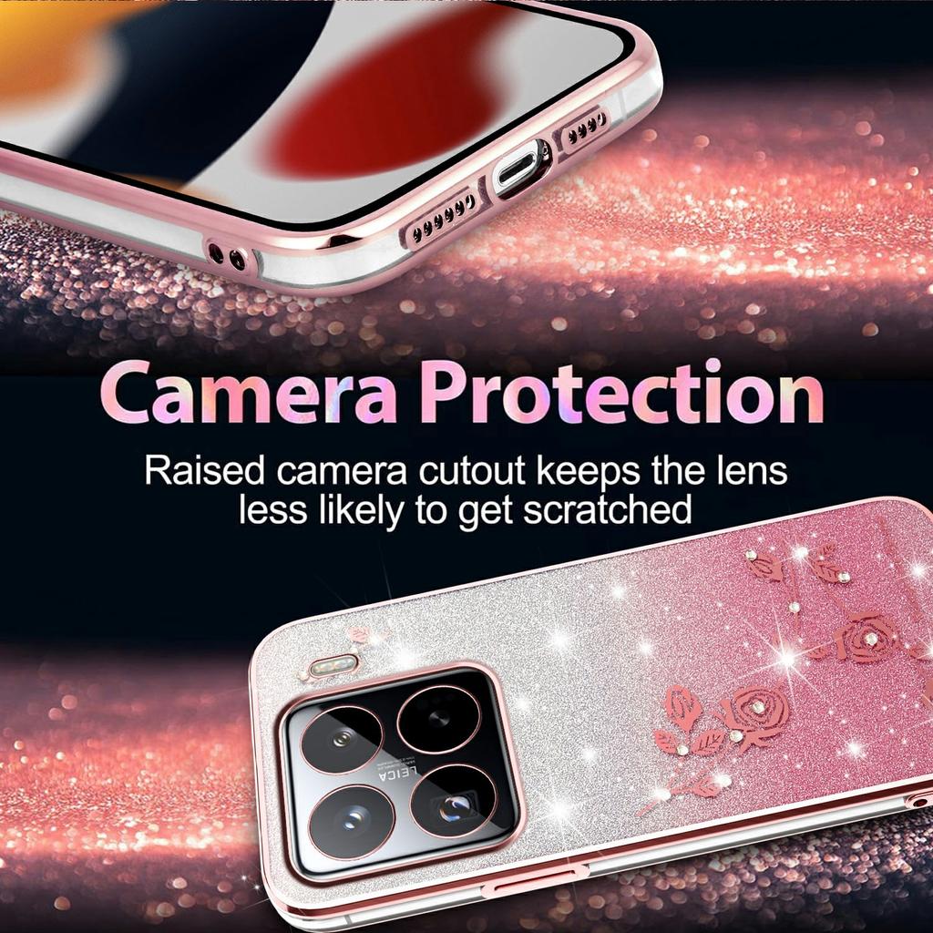 KADEM For Xiaomi 15S Pro Case Flower TPU Flexible Gradient Phone Cover