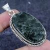 Natural Seraphinite Gemstone 925 Sterling Silver Jewelry Pendant 2.36" h6Y51