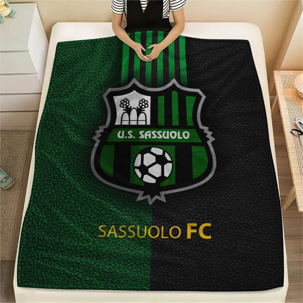 Football Club Sassuolo, Coperta in Flanella con Fantasia, Alta qualità, Confortevole per Tutte le Stagioni, Arredamento per la Casa, Calore e Comfort, Perfetta per Regali.