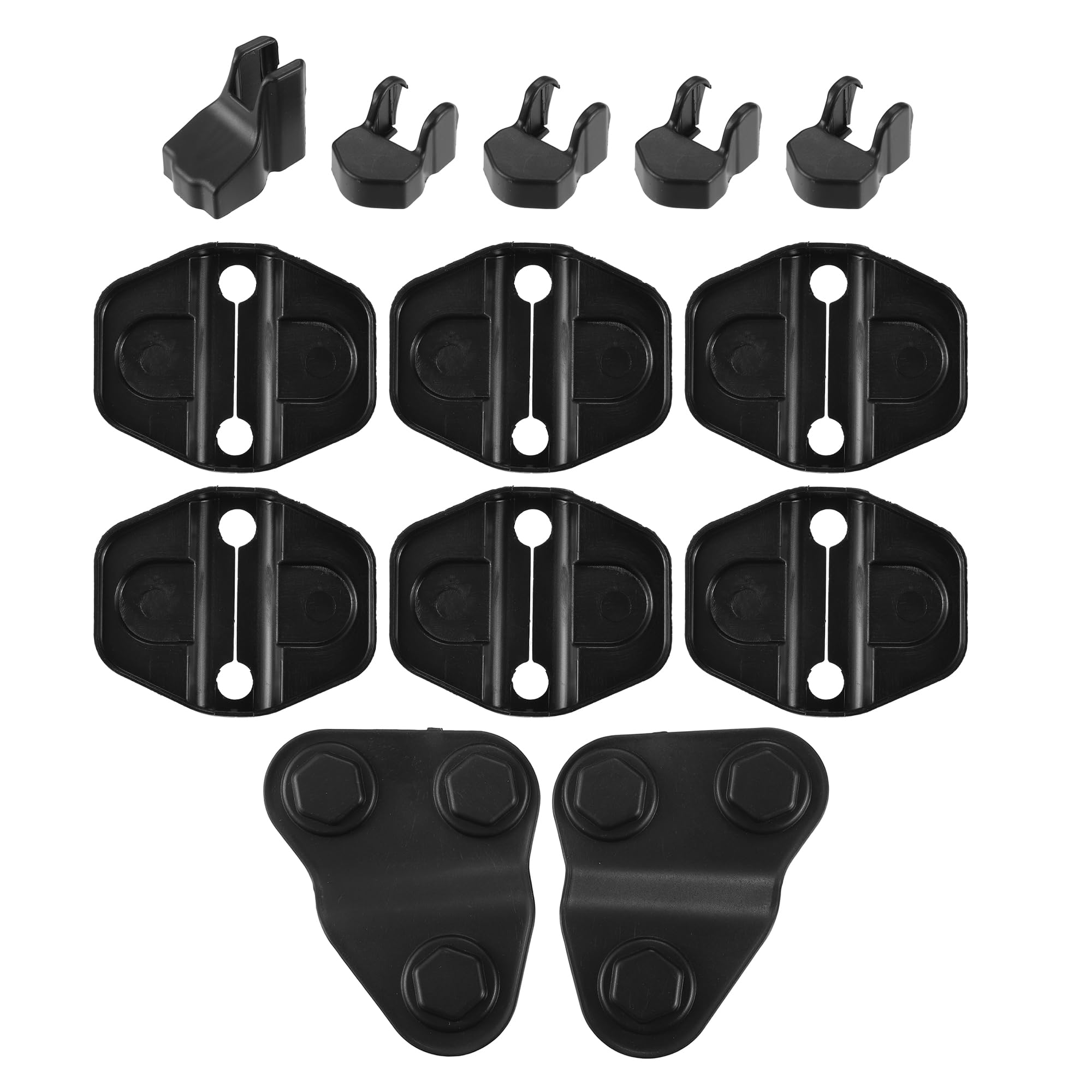 

Motoforti Door Lock Decorative Covers, Buckle Door Screw Protectors, Compatible with Jeep Wrangler JL JLU 2018-2021, Plastic Black, 1 Set