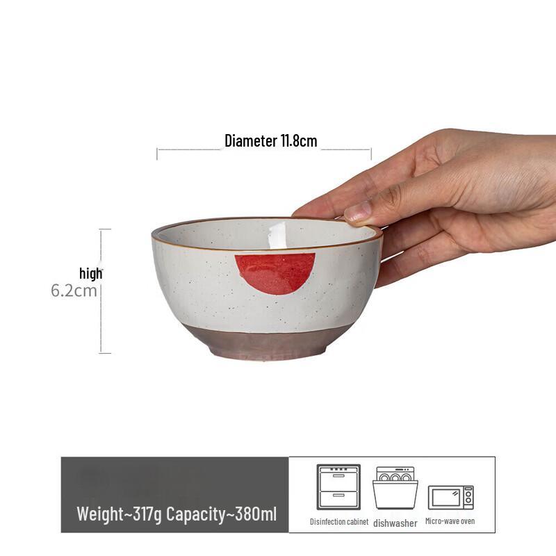 abay Hand-Painted Ceramic Rice & Soup Bowls