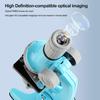 1 Set Adjustable Focus LED Fill Light Optical PMMA Lens High Multiple Student Microscope 100X/600X/1200X Handheld Optical Microscope Kit Laboratory