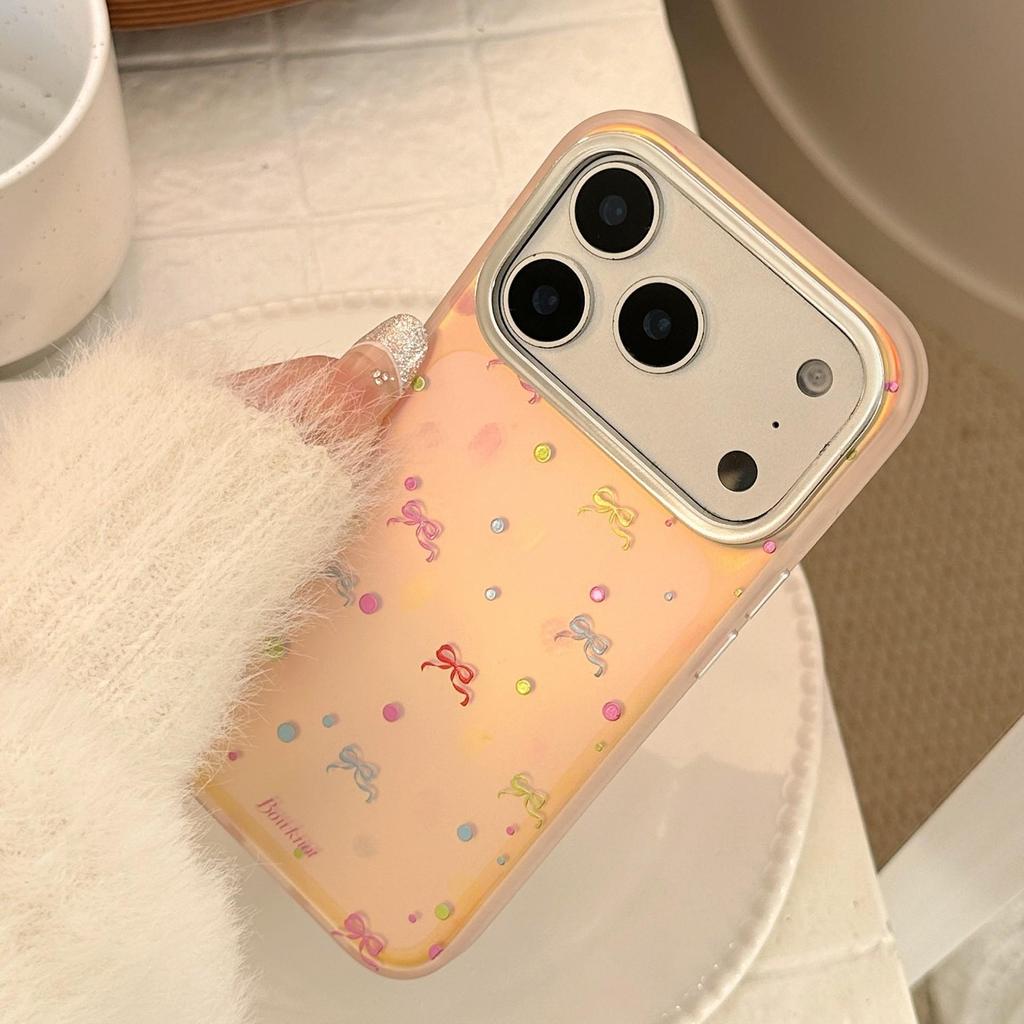 Creative Colorful Bow Phone Case for iPhone 16, iPhone 17, and iPhone 17 Pro Max