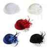 Pălării Fascinante Pălărie Cutie Pălărie Cocktail Petreceri cu Ceai Accesorii de Păr cu Voaletă Pene Perle Decorațiuni cu Mărgele Accesorii de Păr pentru Fată