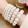1pcs Elegant Vintage Style ABS Faux Pearl Beaded Bracelet Set