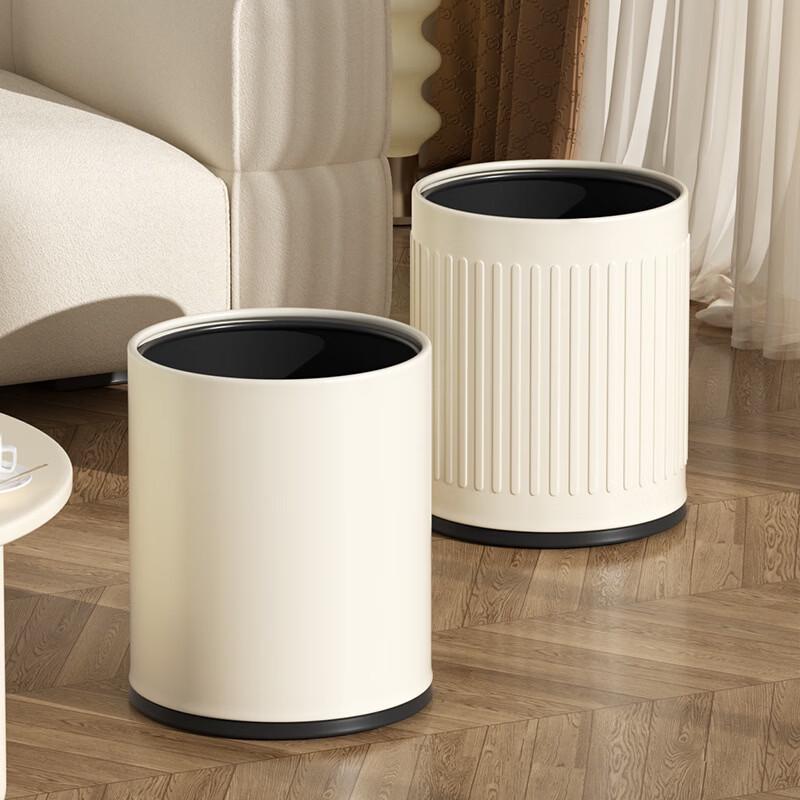 Yuzhuxun Light Luxury 14L Round Metal Trash Can
