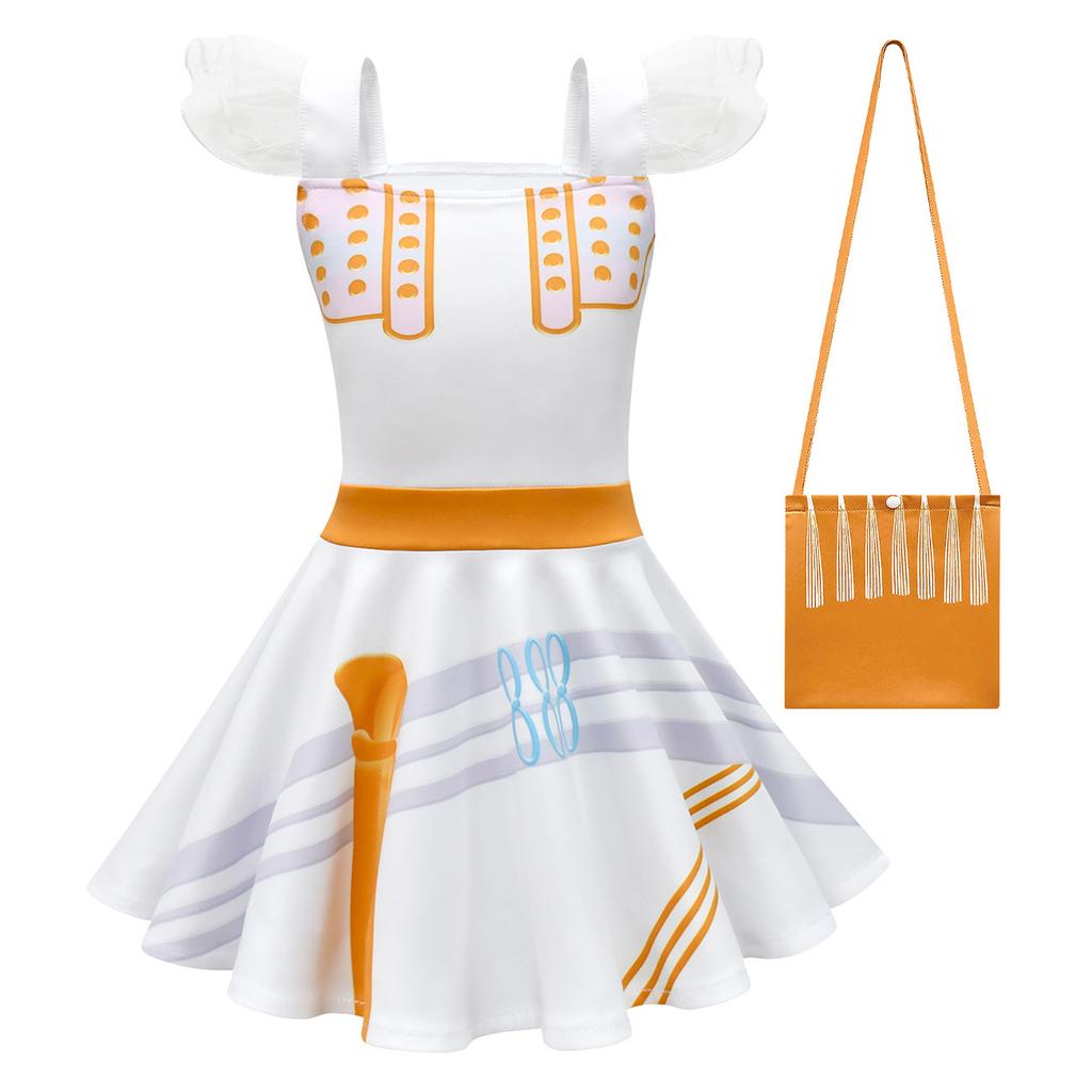 Kids Girls Casual Cute Cartoon Print Vest Sleeveless Dress Dance Cosplay Wear