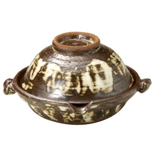 

Banko Ware Folk Art Earthenware Pot for One Person, Approximately 15.5cm Diameter, White-Painted, Direct Heat, Microwave Safe, Made in Japan, Product