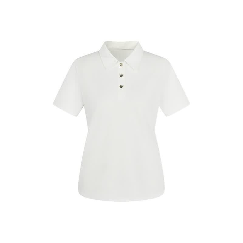FivePlus Summer Polo Collar Short Sleeve T-shirt for Women