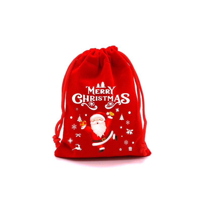 Christmas Candy & Apple Gift Bags - Red Snack Packaging