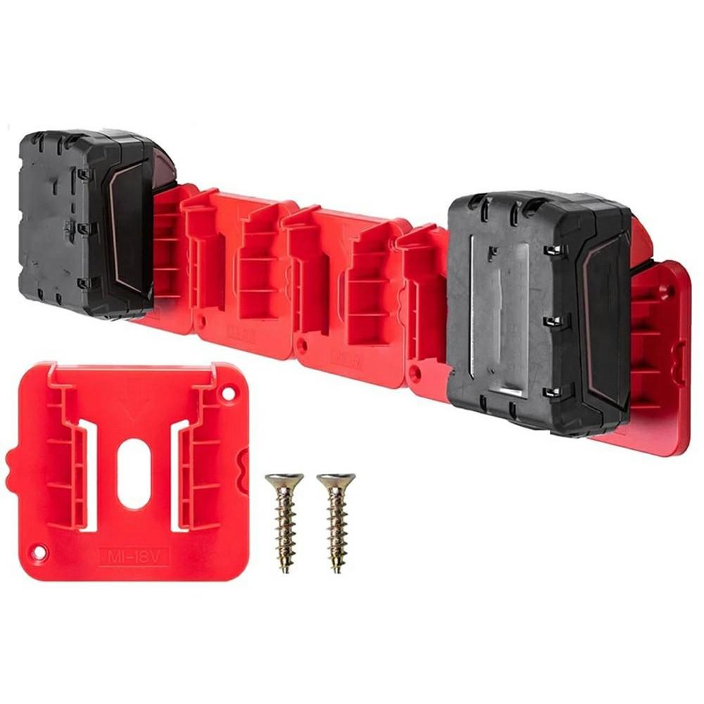 

RIS-M-1 1 шт. Для акумулятора Milwaukee M18 18V Тримач Полиця Настінне кріплення Вішалка Стелаж для зберігання A