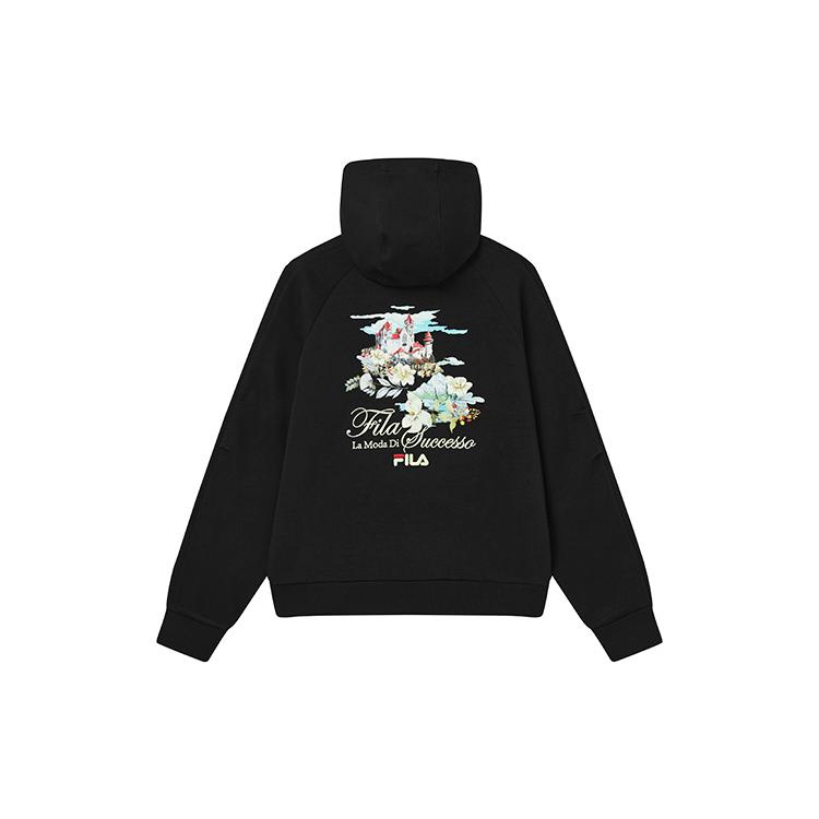 

New FILA Sweatshirt Women s Jet Black F11W248215FBK XL