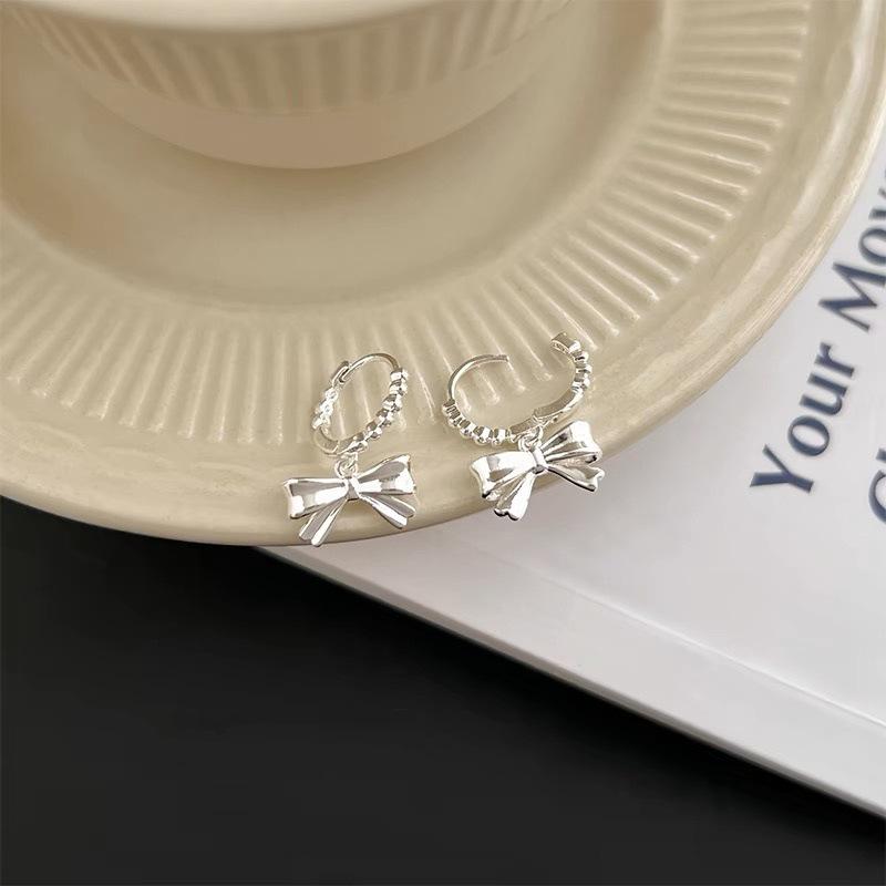 Korean 3D Bow Earrings for Women - Autumn/Winter Sweet & Trendy Ear Jewelry
