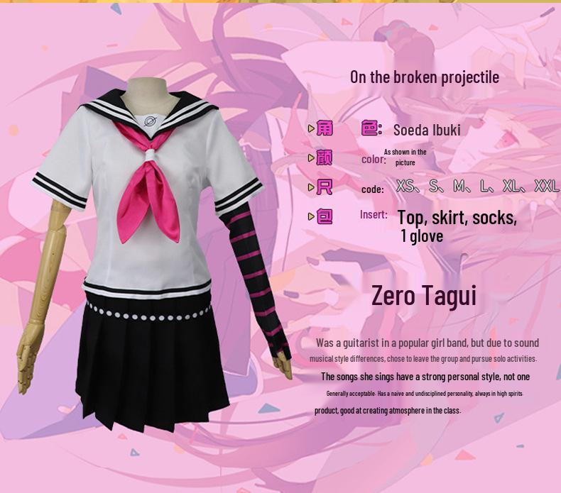 Danganronpa Cosplay Mega Kolekce: Mikan Tsumiki, Hiyoko Saionji, Taeko Yamada Kostýmy pro pódiová vystoupení