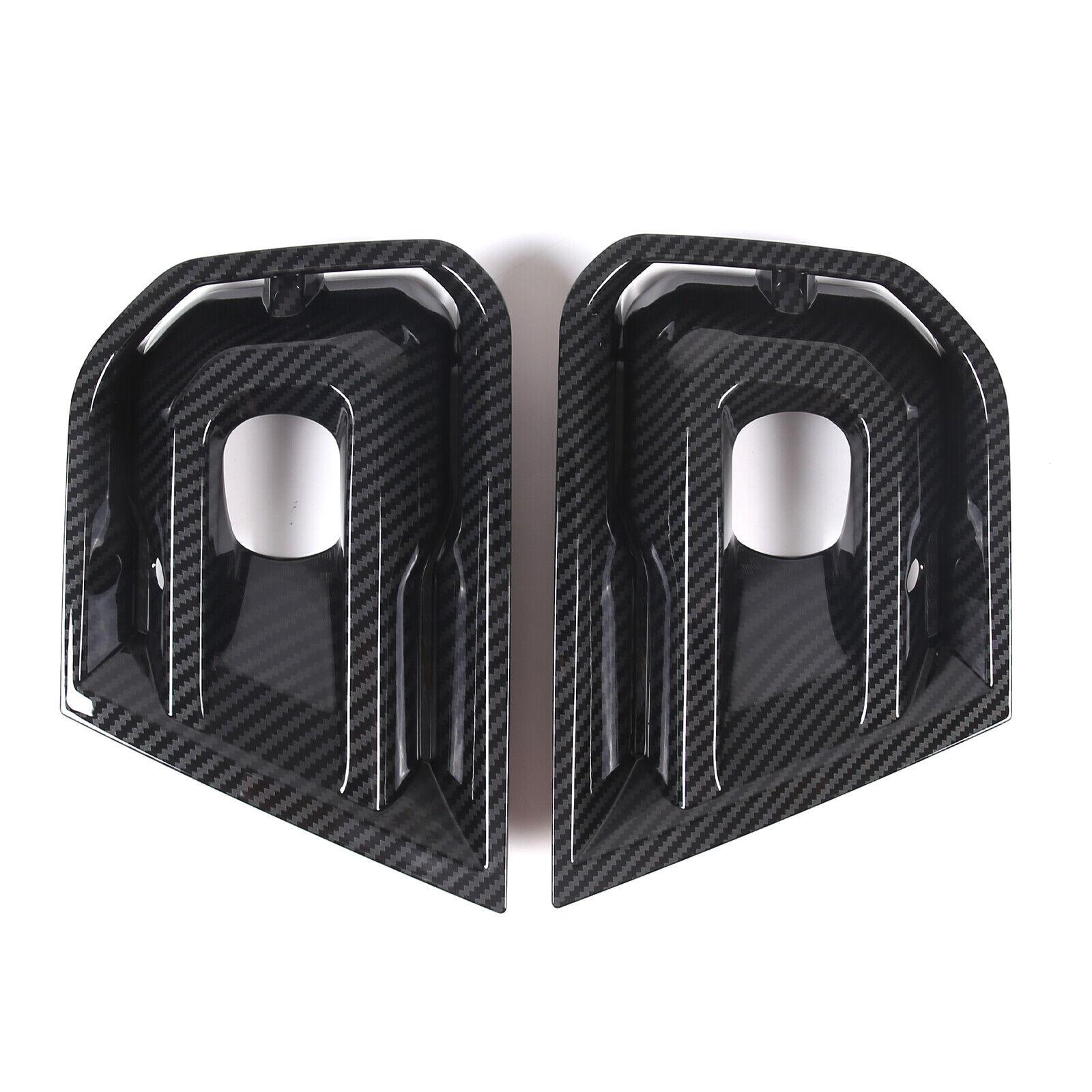 

For Ford Ranger Wildtrak 2024 Car Accessories Carbon Fiber Front Bumper Fog Lamp Light Cover Trim Auto Parts Stickers 2Pcs Carbon Fiber