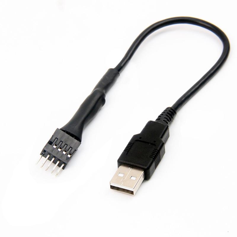 

Hot Sale 9pin Male to External USB A Male PC Mainboard Internal Data Extension Cable