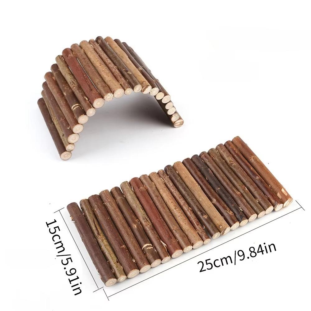 Holz Molar Weidenzweig Kleintier Kaninchen Kauspielzeug Bogenbrücke Spielzeug Hamster Molar Zubehör