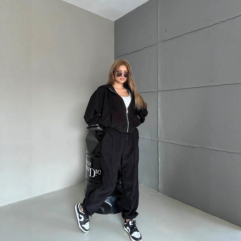 Hot Fashion Women's Casual Suit Hooded Sweatpants Two-piece Set