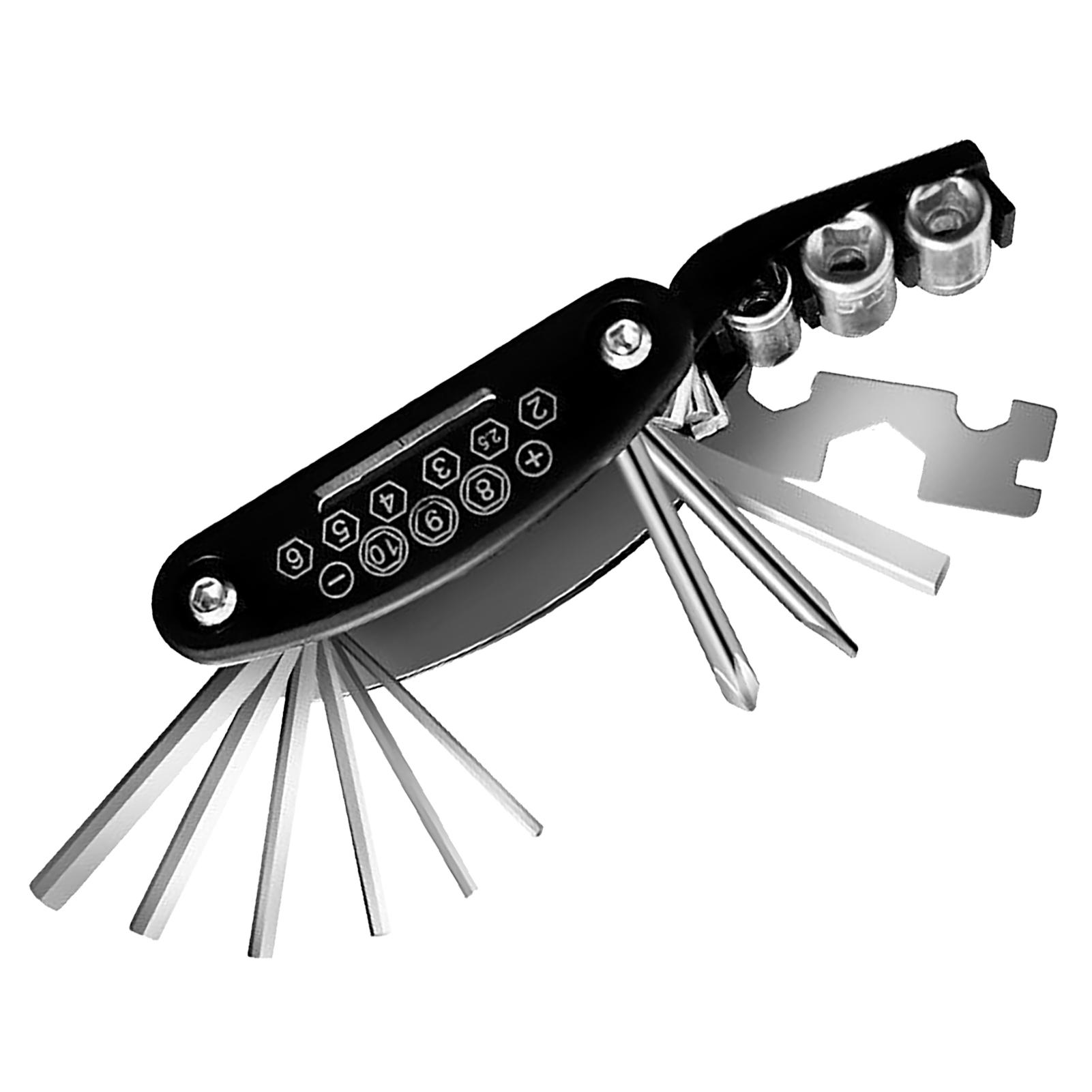 

Набор складных ключей 16 в 1 Многофункциональный из углеродистой стали Высокопрочный Портативный для дома