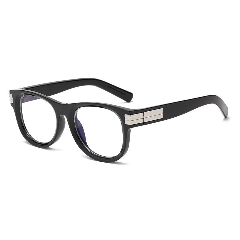 European and American retro metal leg sunglasses fashion square anti-ultraviolet sunglasses men's and women's high-end glasses