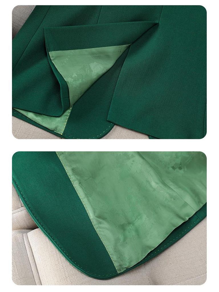 2026 Modischer Khaki-Blazer mit Temperament für Damen - Professionelles Frühjahrs-/Herbst-Anzug für Jahresversammlungen