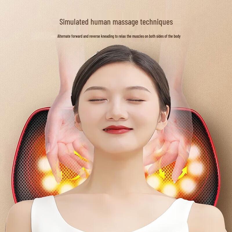AUX Heated Massage Pillow for Neck & Waist