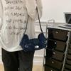 Bolsa de Mão Jeans Vintage Feminina de Ombro Único