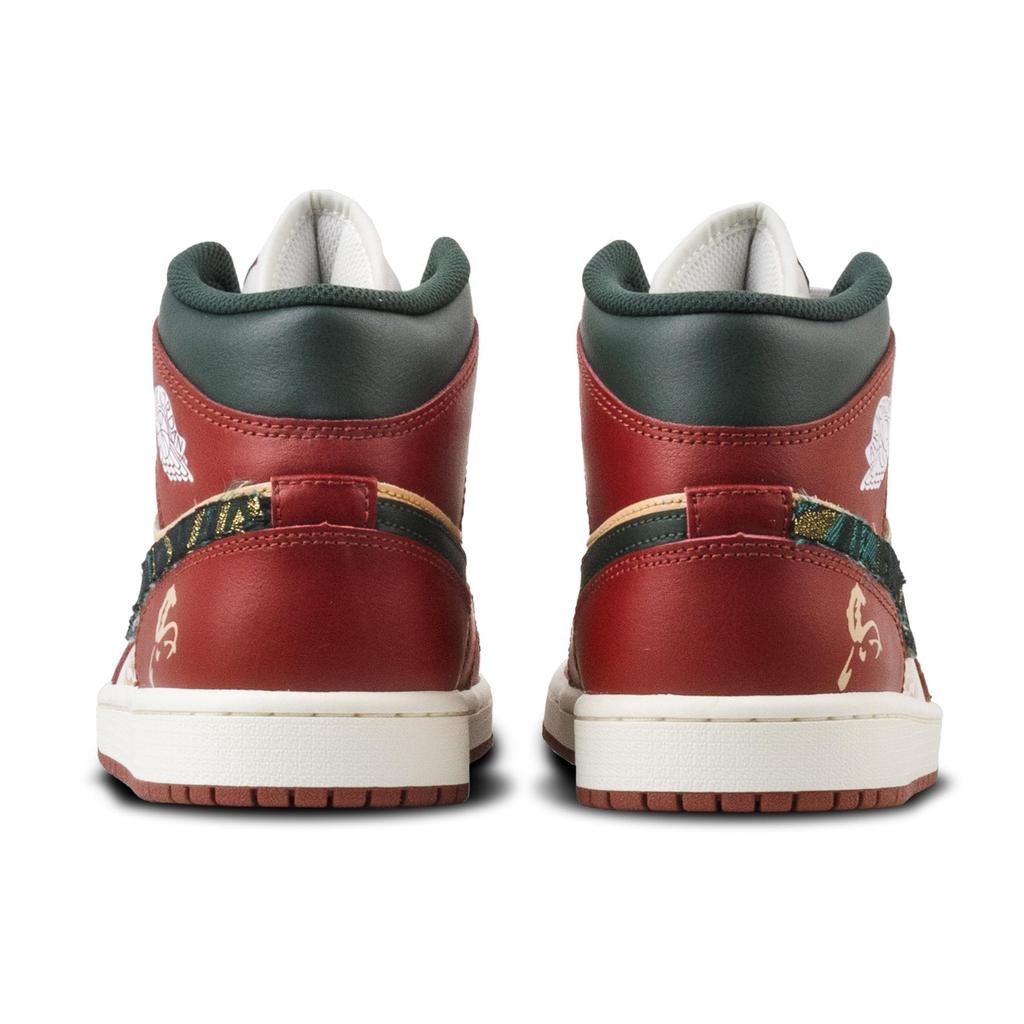Jordan Air Jordan 1 Leaping Ahead Abrasion Resistant Abrasion Resistant Mid top Vintage Basketball Shoes Unisex DQ8426-105(Team144-)