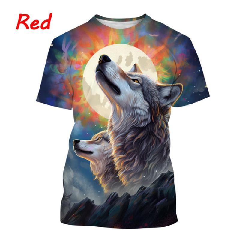 3d Printed Animal Wolf T Shirt Summer New Fashion Casual Street Cool T-shirt