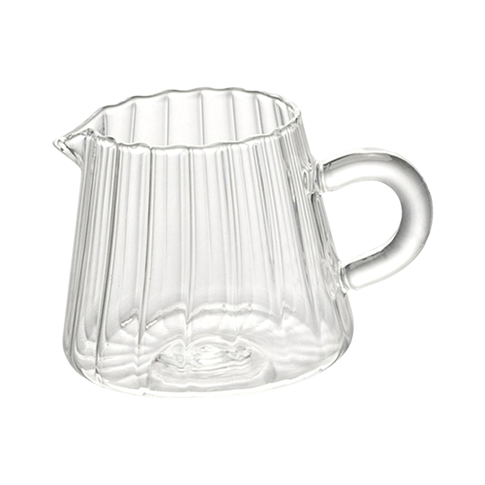 Practical Glass Coffee Milk Jug with Comfortable Handle, Portable Strong Tea