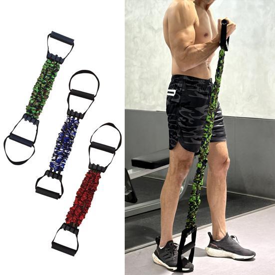 Adjustable Resistance Band with Detachable 3-Tube Chest Expander Shoulder Stretcher Men Strength Training Fitness Full Body Stretching Band