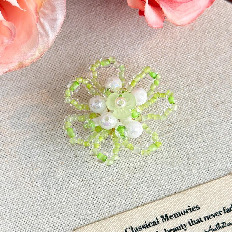 Beaded Flower Handcrafted Beaded Jelly Shoes Shoes Buckles Sandals Accessory For Woman Removable Shoe Accessories