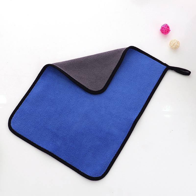 Double-Sided Coral Fleece Car Wash Towel - Thick, Absorbent, Customizable Logo - Ideal for Car Cleaning