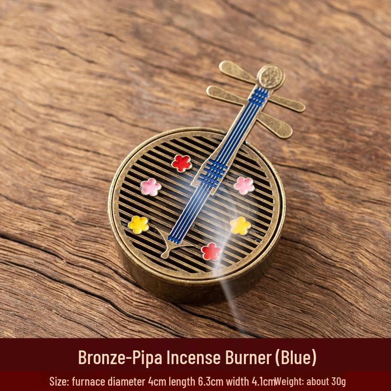 Auspicious Cloud Mini Copper Incense Burner for Indoor Aromatherapy