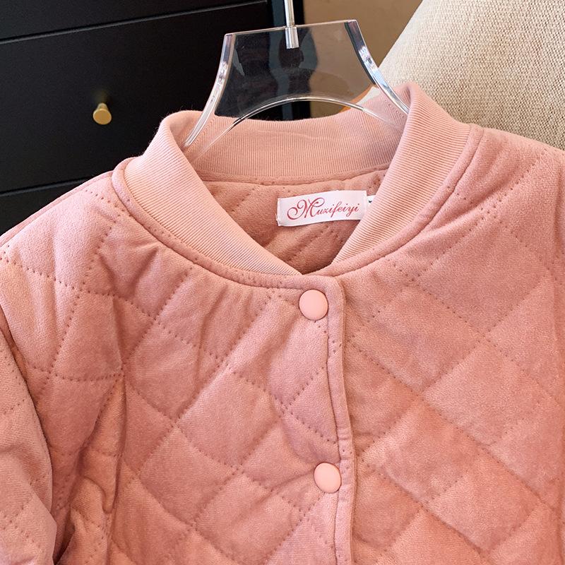 Cotton Jacket, Women, New Autumn and Winter Styles, Fashionable, Gold Velvet, Short Lightweight Jacket, Warm Jacket, Cotton Padded Jacket