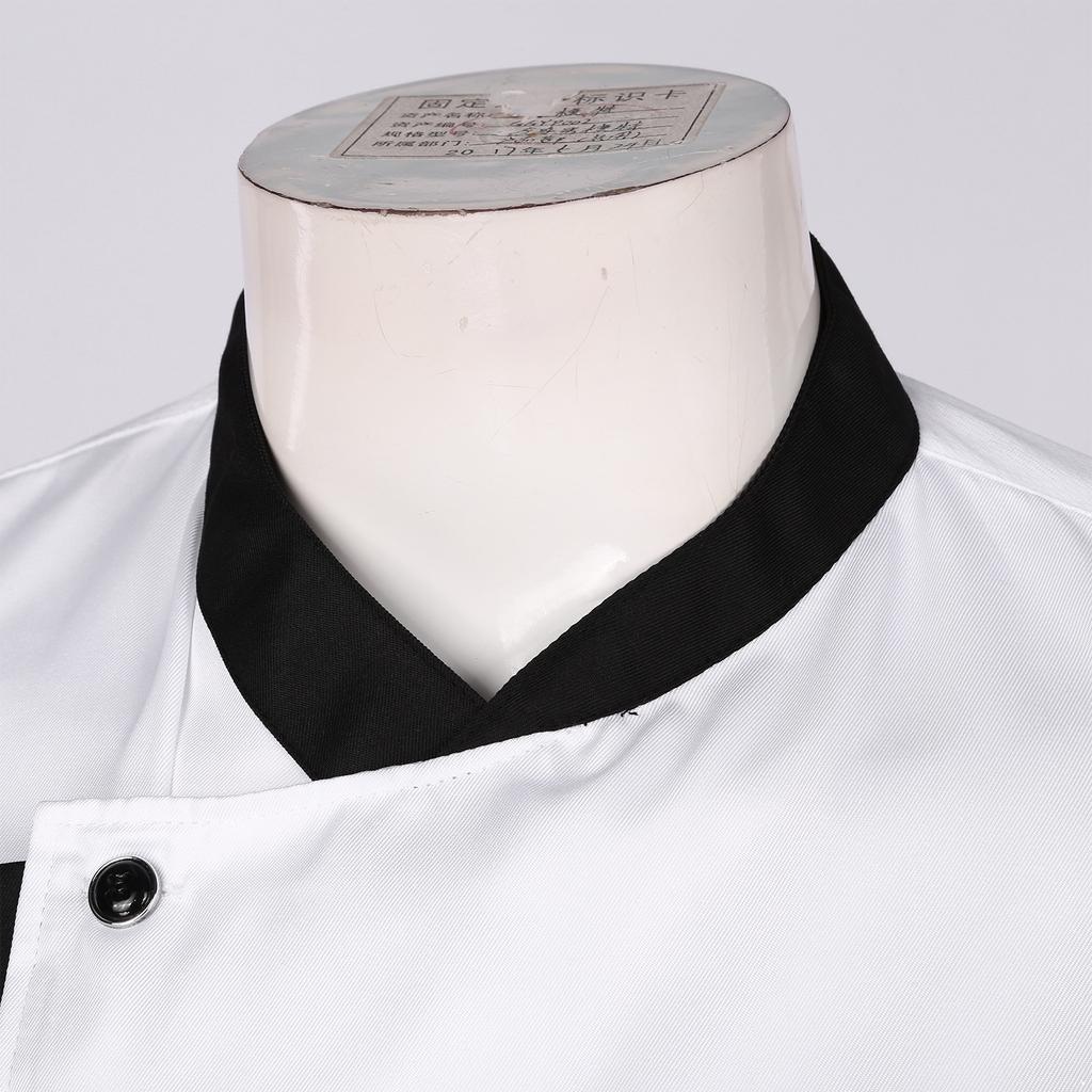 Mens Womens Unisex Short Sleeve Chef Coat Breathable Button Cook Jacket Bakery Canteen Restaurant Hotel Kitchen Uniform