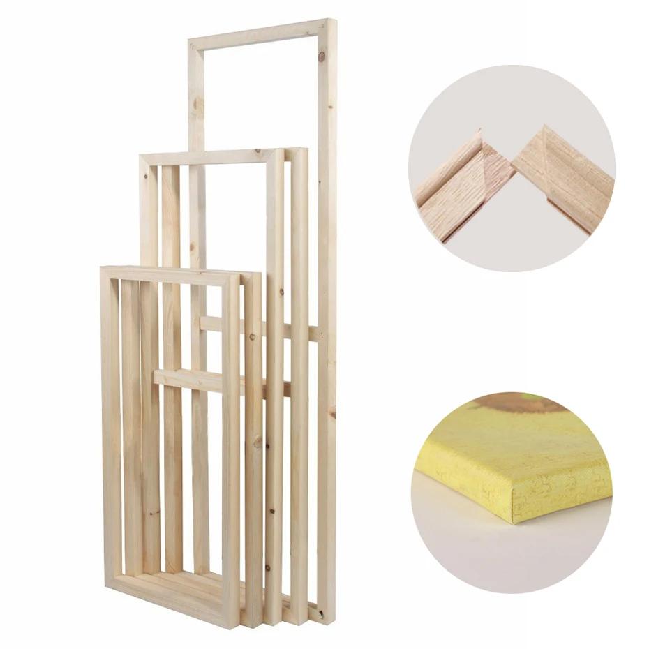 DIY Solid Wood Canvas Picture Frame Kit Stretcher Bars for Canvas Prints Diamond Oil Painting Wooden Wall Art Gallery Home Decor