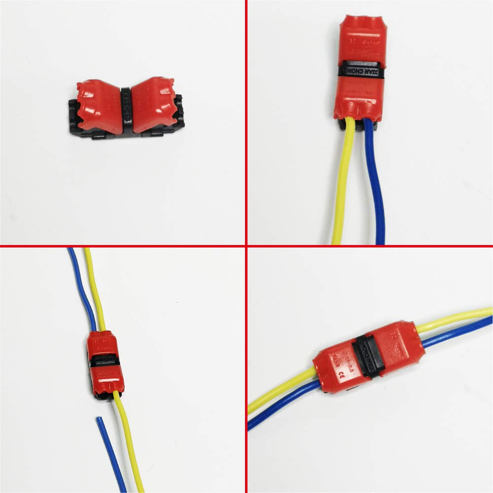 CTRICALVER Quick Wire Splice Connector Low Voltage Solderless Splicer Including I and T Type