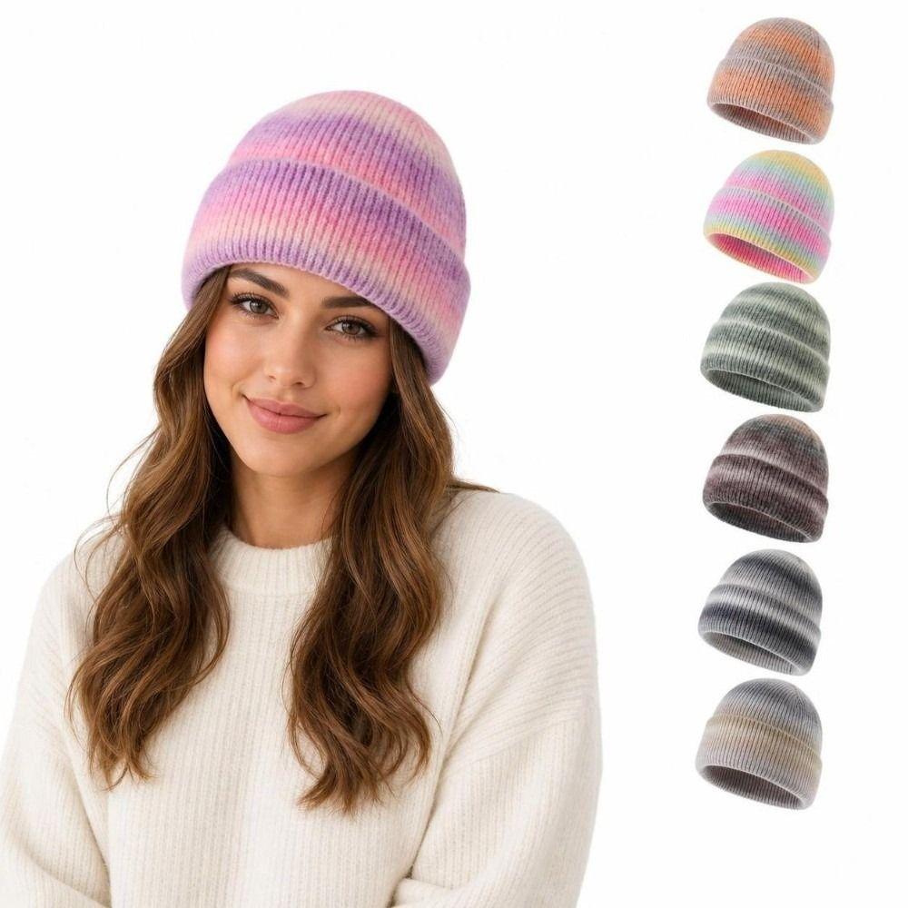 Thickened Warm Winter Cap Windproof Pullover Hat Versatile Knitted Beanie Hat  Autumn Winter