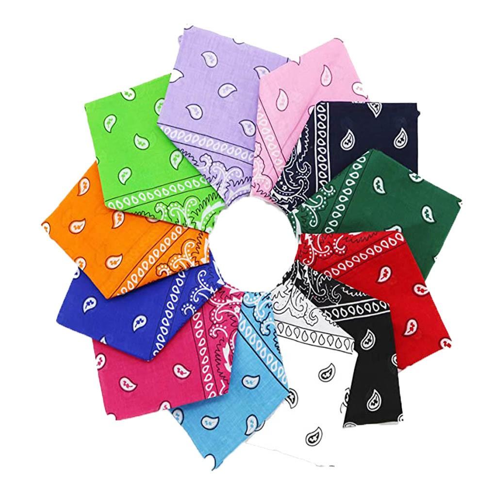 Tucet Paisley Bandanas Multi Colored Set Cowboy Bandana šátek na hlavě oboustranný